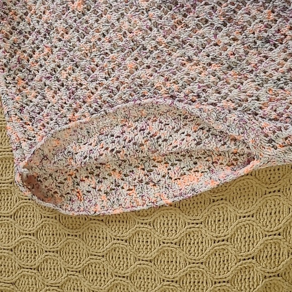 Anthro Akemi+Kin 'Hattie' Mulit-Color Crochet Poncho Sweater - Size OSFM - Picture 6 of 8